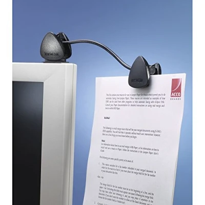 Immagine di Kensington 62081 Leggio FlexClip con collo di cigno flessibile, Fissabile a qualsiasi laptop, Ultrabook, notebook o monitor per sostenere documenti