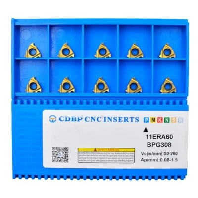 Immagine di CDBP Inserti di filettatura 11ER A60 Piastra taglio con interna rivestita 0,5 1,5 mm passo 60 Per metalli in acciaio, 10 pezzi