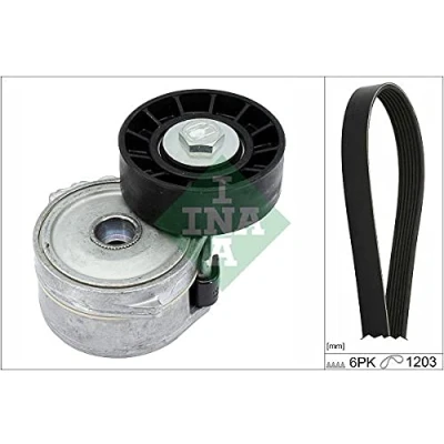 Immagine di INA 529 0226 10 Kit cinghie Poly V Controllare corsa libera generatore ed ev. sostituire FORD: S Max Mk1, Galaxy Mk2 MPV