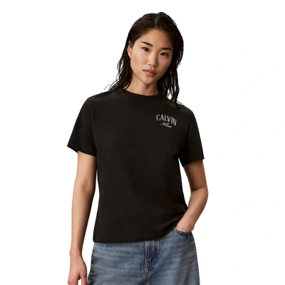 Immagine di Calvin Klein Jeans Classic Metallic LOGO TEE Tshirt basic, Donna, Taglia: Medium, Black