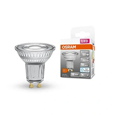 Immagine di OSRAM LED Star PAR16 50 lampada con riflettore un angolo del fascio di 36 gradi, base GU10, bianco luce giorno (6500K), in sostituzione delle tradizionali lampade spot 50W, 1 pack