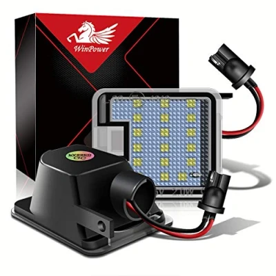 Immagine di WinPower LED Luce Antipozzanghera Lampada specchietti retrovisori 6000K Bianco Compatibile con Kuga Mondeo C Max S ecc, 2 Pezzi
