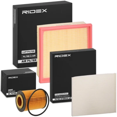 Immagine di RIDEX 4055F0043 Kit filtri con Filtro aria, senza vite spurgo olio Cartuccia filtro, particellare Composito/ In più parti