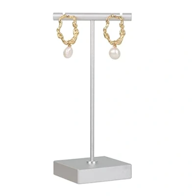 Immagine di GemeShou Supporto T bar per orecchini in argento, porta metallo vendita, organizzatore conservazione di orecchini, mini foto online【Argento】
