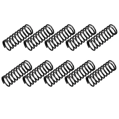 Immagine di sourcing map Compressione Molla 1.2mm Filo Diametro 12mm OD 30mm Libero Lunghezza Acciaio Estensione Nero 10Pz