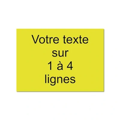Immagine di Targhetta incisa personalizzata 1 a 4 linee, 19,5 x 14 cm, autoadesiva, colore