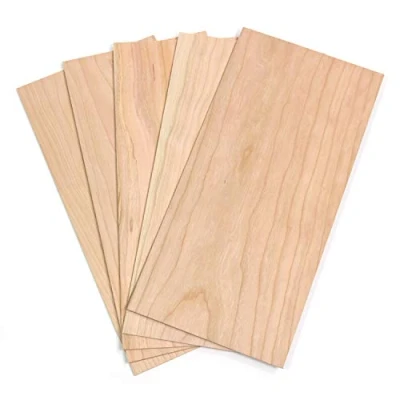 Immagine di wodewa Set di 5 impiallacciature in vero legno ciliegio da 2 mm, 15 x 14 cm, per fai te e modellismo