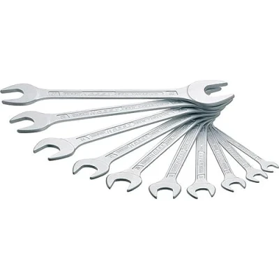 Immagine di Hazet 450N/10 Kit chiavi a forchetta doppie 10 parti 6 32 mm DIN 3110
