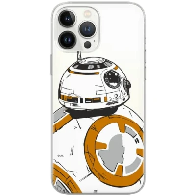 Immagine di Ert Group custodia per cellulare Iphone 13 PRO MAX originale e con licenza ufficiale Star Wars, modello BB 8 009 adattato in modo ottimale alla forma dello smartphone, parzialmente trasparente