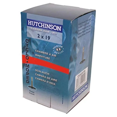 Immagine di HUTCHINSON Camera d&#039;aria da 19 pollici Valvola Presta Per ciclomotore Compatibile con vari modelli Dimensioni 2.00 Tubetype o Tubeless, nero