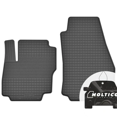 Immagine di Anteriori Tappetini Auto in Gomma con un Bordo Set 2 Pezzi per Impermeabile di Tappeti Adatti Ford C MAX I 2003 2010