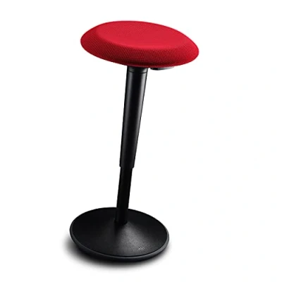 Immagine di Sedus se:fit, sgabello ergonomico, ausilio per la posizione eretta, rosso, plastica, base in gomma, regolabile altezza 53 80 cm