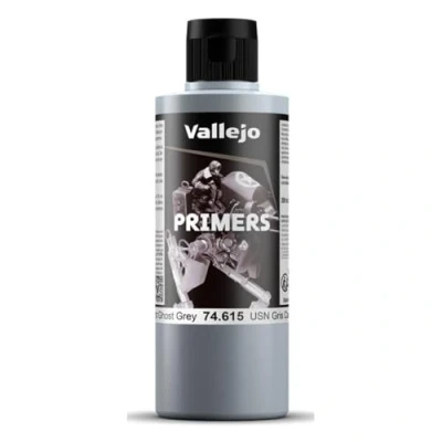 Immagine di Vallejo Colore Modello 200 ml Primer Poliuretano USN Light Ghost Grey (la confezione può variare)