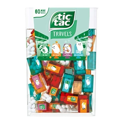 Immagine di Tic Tac Box with 60 Mini Boxes (Each 3.9 Grams), ARTIFICIALLY Flavoured Mints