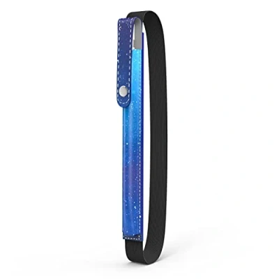 Immagine di MoKo Portapenne per Apple Pencil Pro, 1a/2a gen, (USB C), Pelle PU iPad con fibbia e fascia elastica da attaccare alla custodia dell&#039;iPad, Cielo Stellato Blu