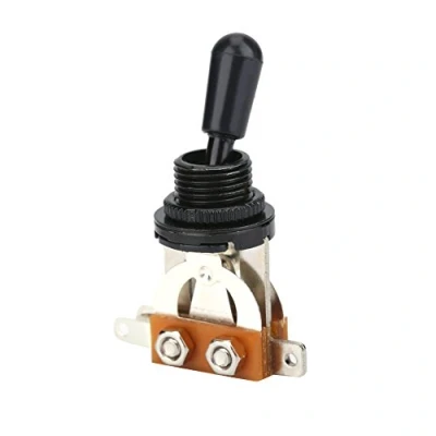 Immagine di 1PC chitarra 3 Way switch, metallo selettore pickup interruttore a levetta con punta nera parte di ricambio per LP stile elettrica, Nero