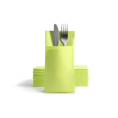 Immagine di Alvotex CHIC Airlaid 50 tovaglioli usa e getta, in tessuto, 39 x 40 cm, colore: kiwi