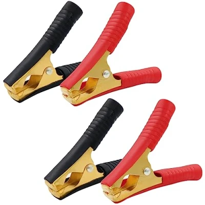 Immagine di HuaLiSiJi Pinze per Cavi Batteria Auto 100A Piccole Rame con Maniglia Isolata, Applicabile a Automobili Camion Navi (100A 4Pezzi)