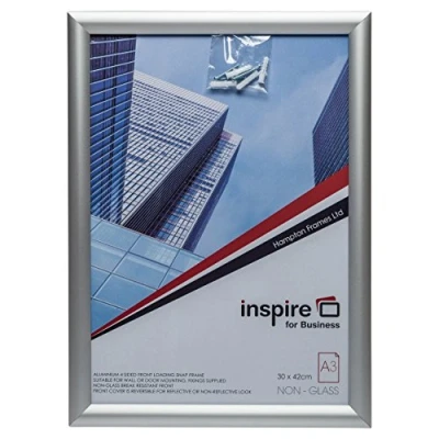 Immagine di Hampton Frames SNAP Cornice portafoto a scatto formato A3, 30 x 42 cm, colore: Argento