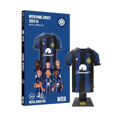 Immagine di INTER Maglia Home Jersey 2023 2024 Miniatura Alluminio da Assemblare Calcio, Milano, Idea Regalo, Oggetto Collezione, Prodotto Ufficiale