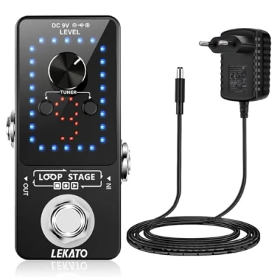 Immagine di LEAKTO Guitar Looper Loop Pedal con funzione Tuner Overdub illimitato Effect per basso elettrico