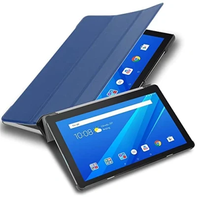 Immagine di Cadorabo Custodia per tablet compatibile con Lenovo Tab M10 TB X505F NON HD, FHD, FHD Plus, HD2 in BLU SCURO JERSEY Coperchio protettiva ultra sottile SENZA funzione Auto Wake Up e Stand