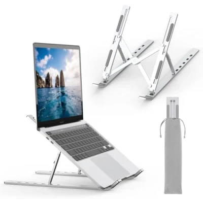 Immagine di GRIFEMA GB1054 supporto per laptop da scrivania, regolabile laptop, portatile con 6 angoli di regolazione 10&quot; 17,3&quot;, tablet