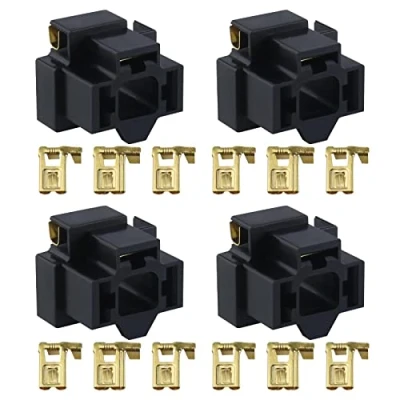 Immagine di EMSea 4 Pezzi H4 3 Pin Sostituzione Connettore Faro Con Terminali Riparazione Lampadina Supporto Spina Automobilistico 12V