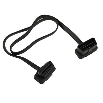Immagine di Futheda Cavo di prolunga OBD II OBD2 per Auto, Piatto a 16 Pin, da Maschio Femmina, Compatibile con Lettori Bluetooth WiFi USB ECU, Scanner Codici OBDII, 60 cm