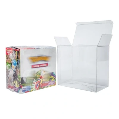 Immagine di Scatola protettiva PET Booster Confezione da 10 custodie rigide trasparenti 13,2 x 12,2 7,2 cm Compatibile con Pokémon Box 36 buste Antipolvere, resistente, per collezionisti