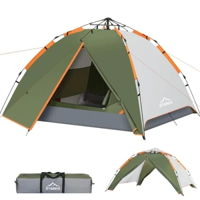 Immagine di Gysrevi Tenda Campeggio 2 3Persone Automatica Doppia Porta Anti UV And Impermeabile Interna ed Esterna in 1 Adatto per escursioni
