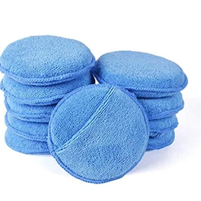 Immagine di Szaerfa 10PCS Spugna per lucidatura a Mano in Microfibra, tampone applicatore di Cera Auto Ultra Morbido la Pulizia dei vetri Veicoli