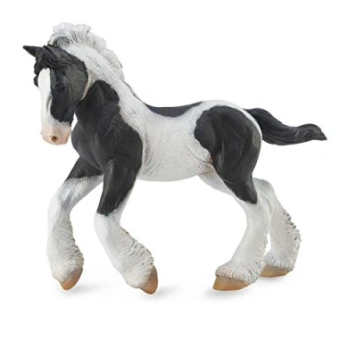 Immagine di Collecta Puledro zingaro bianco e nero giocattolo per cavalli piebald