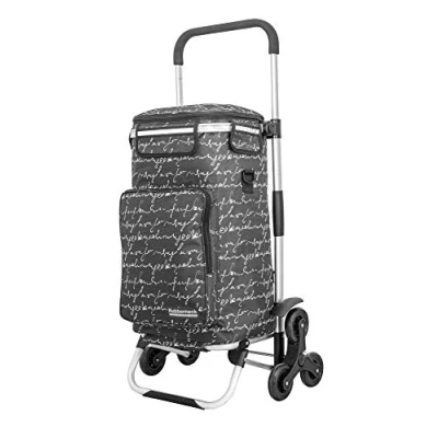 Immagine di Rubberneck Carrello Pieghevole per la Spesa con Vano di Raffreddamento e Maniglia regolabile in Altezza, Blu