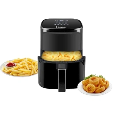 Immagine di BEPER P101FRI051 Friggitrice ad aria calda, Friggi senza Olio 5 L, Display Touch, 8 Programmi, Regolabile fino 200C, Timer 60 minuti, Spegnimento automatico, Nero