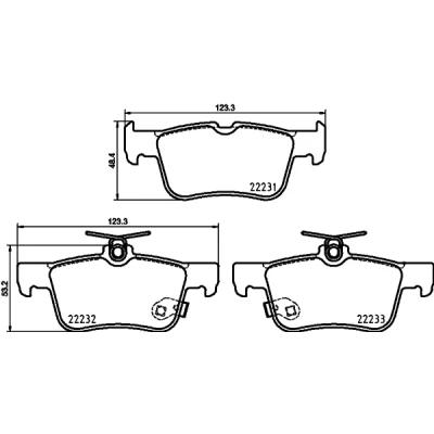 Immagine di HELLA 8DB 355 037 791 Kit pastiglie freno con segnalatore acustico usura FORD: Focus Mk4 Hatchback, KUGA 2, Mondeo 5 Kombi