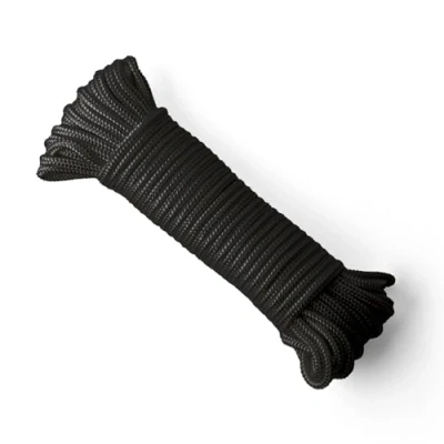 Immagine di SNURO corda in nylon (6 mm, 20 m, nera), paracord con materiale resistente, resistente agli strappi, strappi e leggera