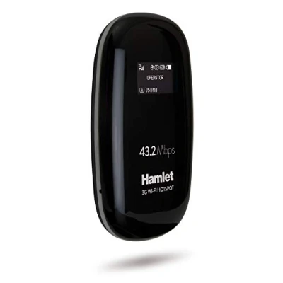 Immagine di Hamlet HHTSPT3GM42 Router HotSpot 3G GSM 43,2 Mbps con slot Sim card, Schermo OLED e Micro SD Sharing