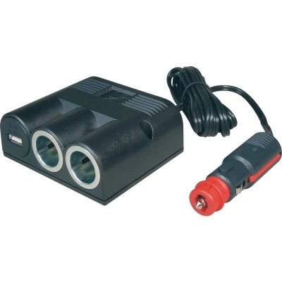 Immagine di ProCar 67335501 67335500 Distributore accendisigari Numero di 2 x Interfacce: USB 1 Portata massima corrente 16 A