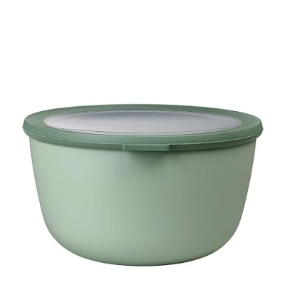 Immagine di Mepal Multi Bowl Cirqula Round Contenitori Plastica con Coperchio Adatto come contenitore ermetico per Frigo, microonde, Congelatore e piatti da portata Ciotole Cucina 3000 ml Nordic sage