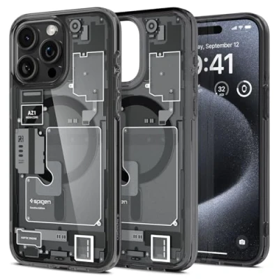 Immagine di Spigen Cover per iPhone 15 Pro, Ultra Hybrid MagFit, Compatibile con MagSafe ZeroOne