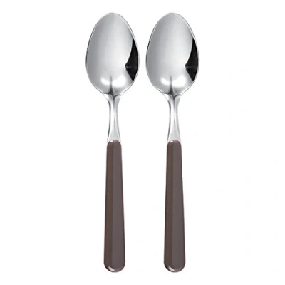 Immagine di Excelsa Set Cucchiai in Acciaio Inox, Grigio, 2 Pezzi