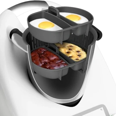 Immagine di KochFix Inserto per uova, adatto Bimby TM5, TM6, TM31, set da 2, cuociuova 4 uova in camicia nel Accessori cucinare e muffin Vorwerk TM 5 6 31