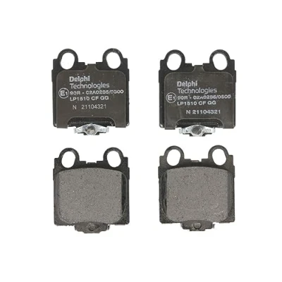 Immagine di DELPHI LP1510 Kit pastiglie freno con segnalatore acustico usura lamierino anticigolío senza accessori LEXUS: IS I Sedan, GS II, SC II Cabrio