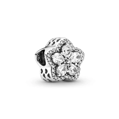 Immagine di Pandora Pavé Fiocco di Neve Glitterato Charm 799224C01 argento donna