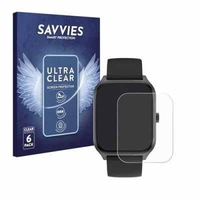 Immagine di savvies (6 Pezzi Pellicola Protettiva per Yuede Smartwatch 1.96&quot; Protezione Schermo Trasparente