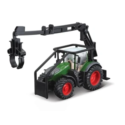 Immagine di Bburago Trattore FENDT 1050 Vario in pressofusione B18 31670 con caricatore frontale funzionante, colori assortiti
