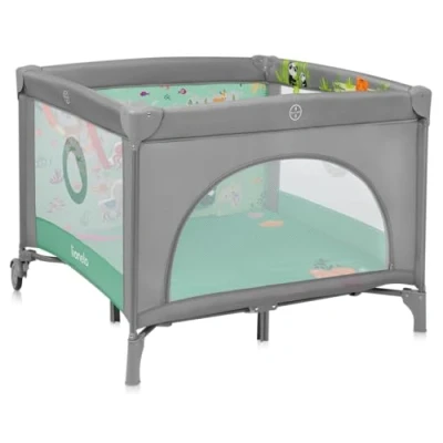 Immagine di lionelo MILLE Lettino da Viaggio e Box Gioco 2in1 con Materasso, Compatto 100 x cm Pieghevole, Entrata Laterale, Ruote freno, Pareti realizzate in rete, Borsa, Per bambini 0 a 15 kg