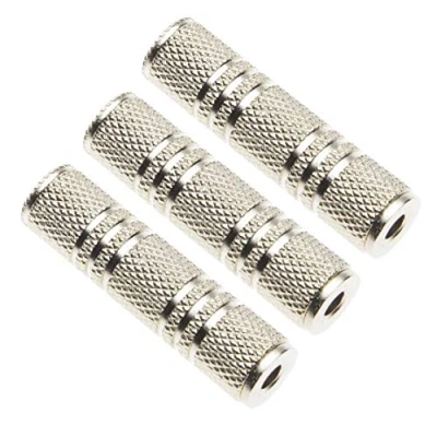 Immagine di Keple Accoppiatore audio da 3,5 mm femmina a femmina, adattatore jack mm, connettore in metallo, convertitore di genere, cavo prolunga per cuffie (confezione 3)