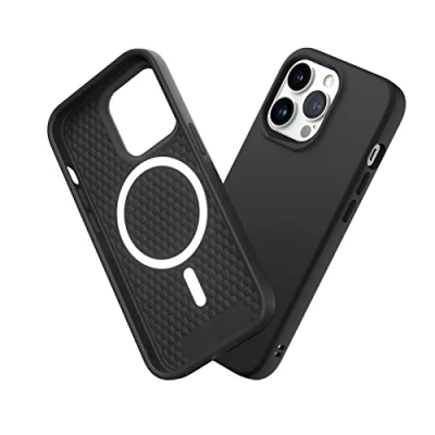 Immagine di RhinoShield SolidSuit Case Compatible with Magsafe for [iPhone 13 Pro] Shock Absorbent Slim Design Protective Cover Premium Matte Finish 3.5M / 11ft Drop Protection Classic Black